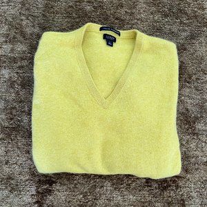 J. Crew Yellow Cashmere V Neck